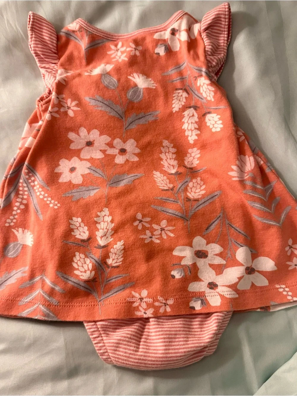 Carter's Pink and White Striped Baby Sweater